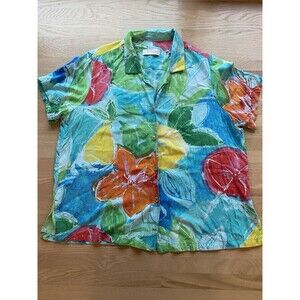 Jam’s World Vintage Hawaiian Shirt 100% Rayon Mystic Bloom Women’s XL